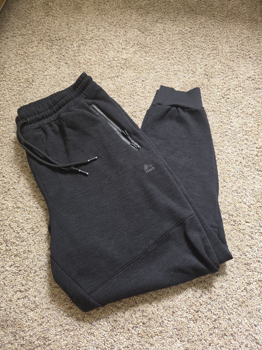 Reebok Black Men's Zip-Pocket Joggers